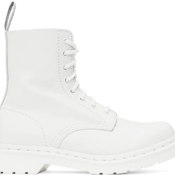 Dr. Martens Shoes - Dr. Martens, 1460 Pascal Mono Virginia Boots, Women's,  size US 10, white color
